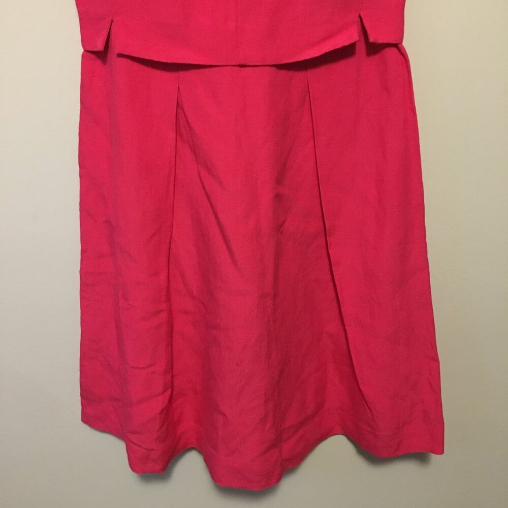 Edina Ronay Miami Pink Linen Blend Seashell A-Line Dress S - Picture 4 of 16